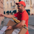 man delivering order